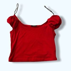 Forever 21 Off the shoulder, cropped, ruffle top